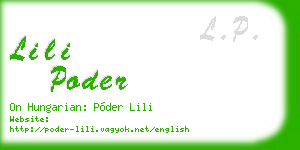 lili poder business card