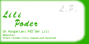 lili poder business card